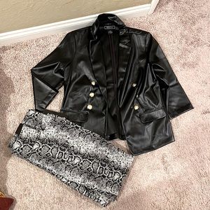Episode 1 Outfit size XL 2 PCs High waist Pants and PU Leather Jacket